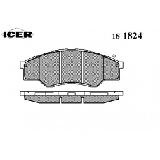181824 ICER Комплект тормозных колодок, дисковый тормоз