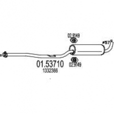01.53710 MTS Средний глушитель выхлопных газов