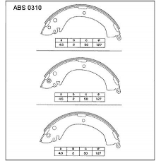 ABS0310 Allied Nippon Колодки барабанные