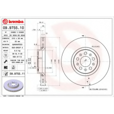 09.9755.11 BREMBO Тормозной диск