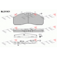 BL2213C1 FTE Комплект тормозных колодок, дисковый тормоз