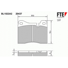 BL1522A2 FTE Комплект тормозных колодок, дисковый тормоз