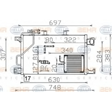 8FC 351 317-494 HELLA Конденсатор, кондиционер