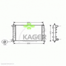 31-2612 KAGER Радиатор, охлаждение двигателя