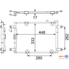 8FC 351 303-781 HELLA Конденсатор, кондиционер