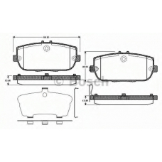 0 986 TB2 970 BOSCH Комплект тормозных колодок, дисковый тормоз