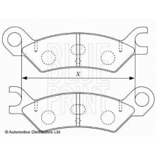 ADM54217 BLUE PRINT Комплект тормозных колодок, дисковый тормоз