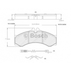 F 03A 150 009 BOSCH Комплект тормозных колодок, дисковый тормоз