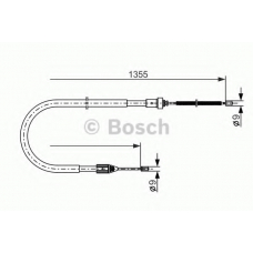 1 987 477 644 BOSCH Трос, стояночная тормозная система