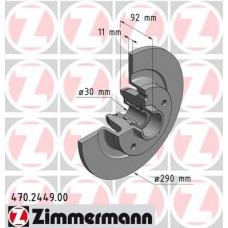 470.2449.00 ZIMMERMANN Тормозной диск