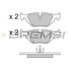 BP2498 BREMSI Комплект тормозных колодок, дисковый тормоз