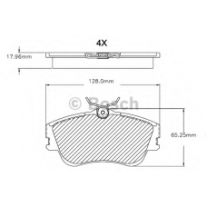 F 03B 150 081 BOSCH Комплект тормозных колодок, дисковый тормоз