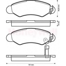 572418B BENDIX Комплект тормозных колодок, дисковый тормоз