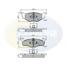 CBP0706 COMLINE Комплект тормозных колодок, дисковый тормоз