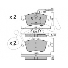 822-703-1 CIFAM Комплект тормозных колодок, дисковый тормоз