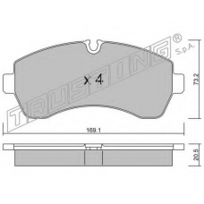 689.0 TRUSTING Комплект тормозных колодок, дисковый тормоз