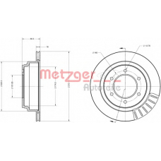 6110158 METZGER Тормозной диск