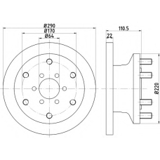 8DD 355 117-501 HELLA Тормозной диск