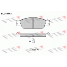 BL2454A1 FTE Комплект тормозных колодок, дисковый тормоз