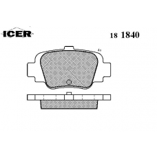 181840 ICER Комплект тормозных колодок, дисковый тормоз