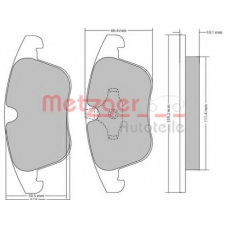 1170035 METZGER Комплект тормозных колодок, дисковый тормоз