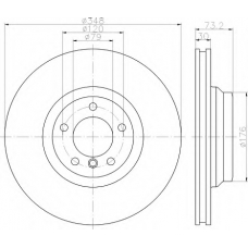 8DD 355 113-521 HELLA Тормозной диск