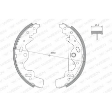 152-2133 WEEN Комплект тормозных колодок