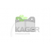 35-0384 KAGER Комплект тормозных колодок, дисковый тормоз