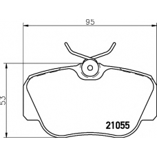 8DB 355 006-181 HELLA PAGID Комплект тормозных колодок, дисковый тормоз