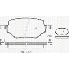 8110 69002 TRIDON Brake pads - front