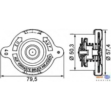 8MY 376 742-171 HELLA Крышка, резервуар охлаждающей жидкости