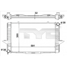738-0001 TYC Радиатор, охлаждение двигателя