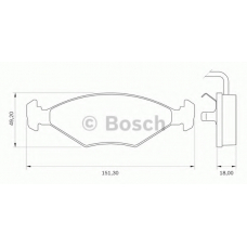 0 986 BB0 271 BOSCH Комплект тормозных колодок, дисковый тормоз