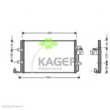 94-5398 KAGER Конденсатор, кондиционер