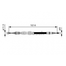 1 987 482 007 BOSCH Трос, стояночная тормозная система