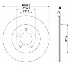 8DD 355 107-931 HELLA Тормозной диск