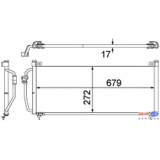 8FC 351 304-381 HELLA Конденсатор, кондиционер