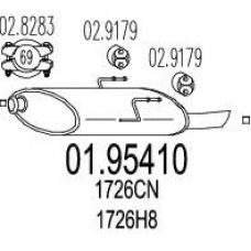 01.95410 MTS Глушитель выхлопных газов конечный