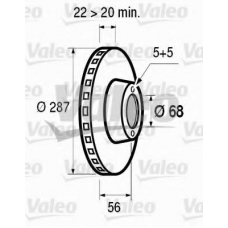 186264 VALEO Тормозной диск