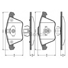 0 986 TB2 850 BOSCH Комплект тормозных колодок, дисковый тормоз