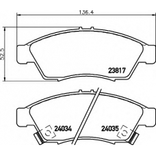 8DB 355 011-081 HELLA Комплект тормозных колодок, дисковый тормоз