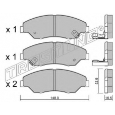 385.0 TRUSTING Комплект тормозных колодок, дисковый тормоз