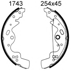 01743 BSF Комплект тормозных колодок