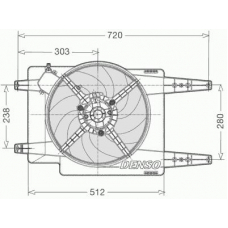 DER01017 DENSO Вентилятор, охлаждение двигателя