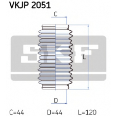 VKJP 2051 SKF Комплект пылника, рулевое управление