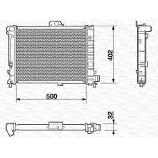 350213631000 MAGNETI MARELLI Радиатор, охлаждение двигателя