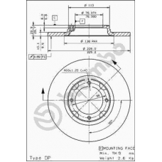 08.4414.10 BREMBO Тормозной диск