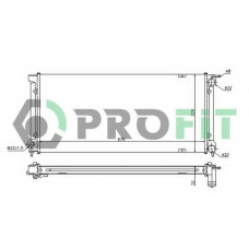 PR 9521A1 PROFIT Радиатор, охлаждение двигателя