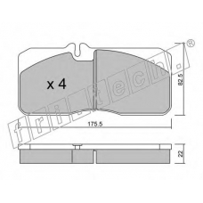 280.0 fri.tech. Комплект тормозных колодок, дисковый тормоз