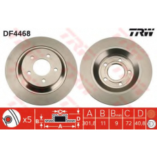 DF4468 TRW Тормозной диск